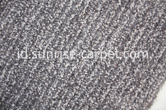 Microfiber with viscose short pile carpet grey color